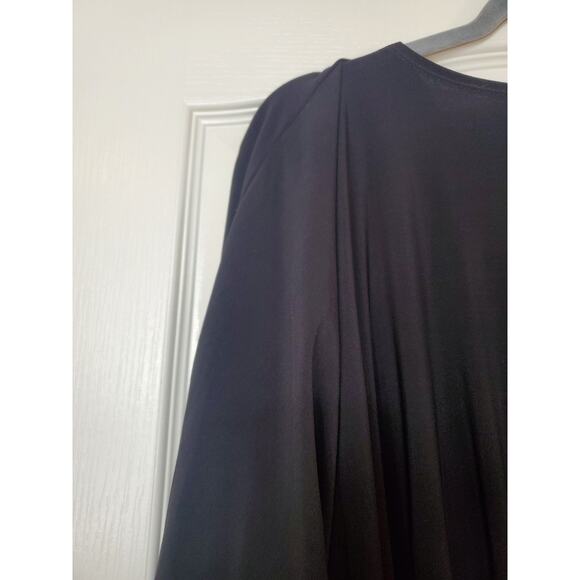 Koh Koh Black V-Neck Front Knot Slimming Side Slit Maxi Dress NWT, Plus Size 2XL - Picture 11 of 13